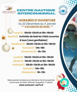 Piscine : horaires d'ouverture et activités