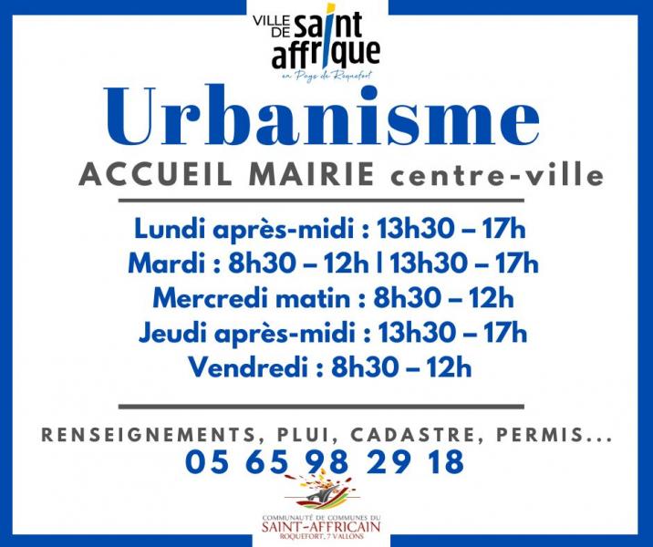 Urbanisme : Accueil à la mairie de Saint-Affrique