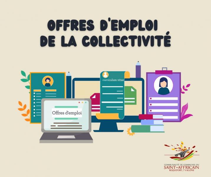 Offres d'emploi de la collectivité : 3 nouvelles annonces