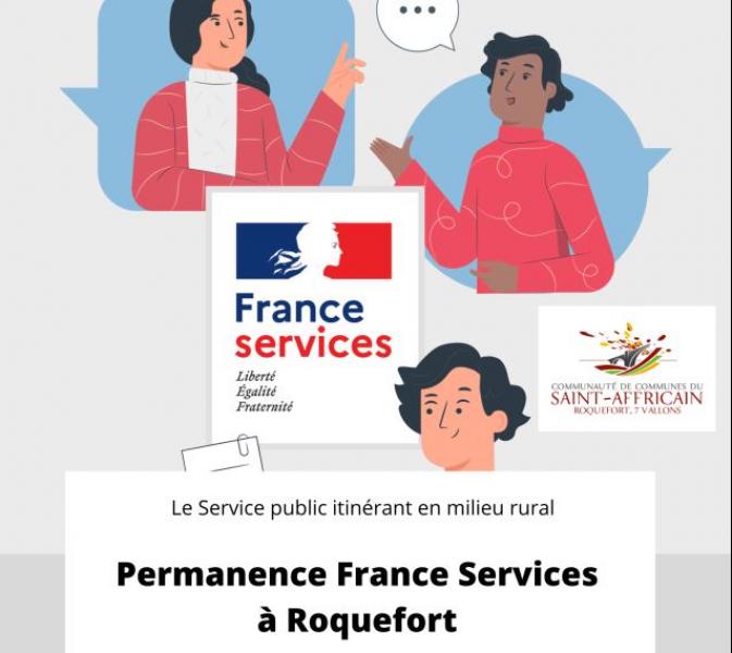 Mardi 30 avril : permanence France Services à Roquefort sur Soulzon