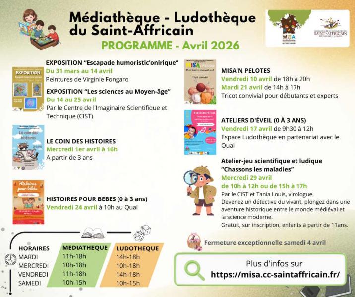 MISA : les animations du mois d'avril 2026