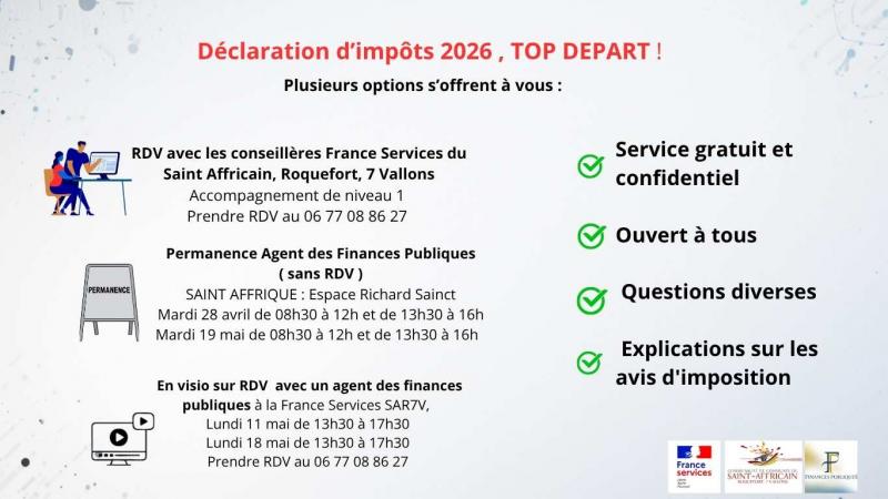 Déclaration de revenus : des permanences pour vous aider