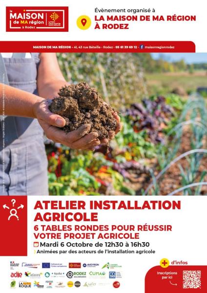 Mardi 6 octobre : 3e édition de l'Atelier Installation Agricole à Rodez