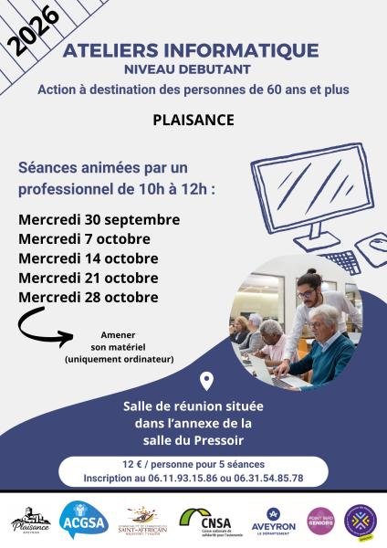 France Services à Plaisance : L’INFORMATIQUE APRES 60 ANS ? FACILE !