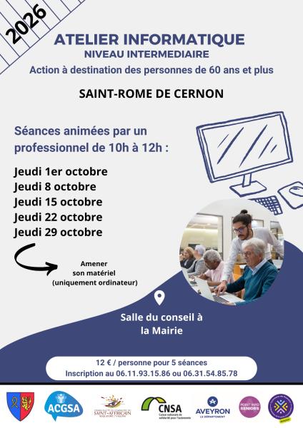 St Rome de Cernon : l'informatique après 60 ans ? Facile !
