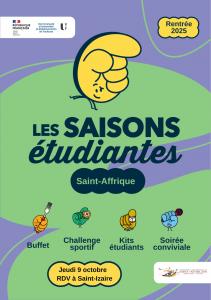 Affiche des saisons étudiantes.