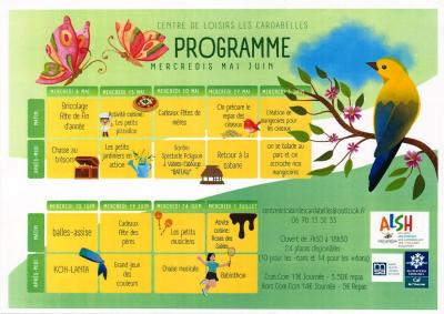 Le programme des mercredis.
