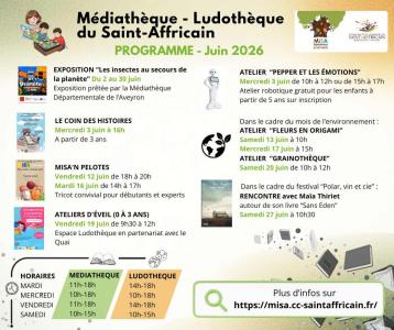 Programme complet du mois de juin.